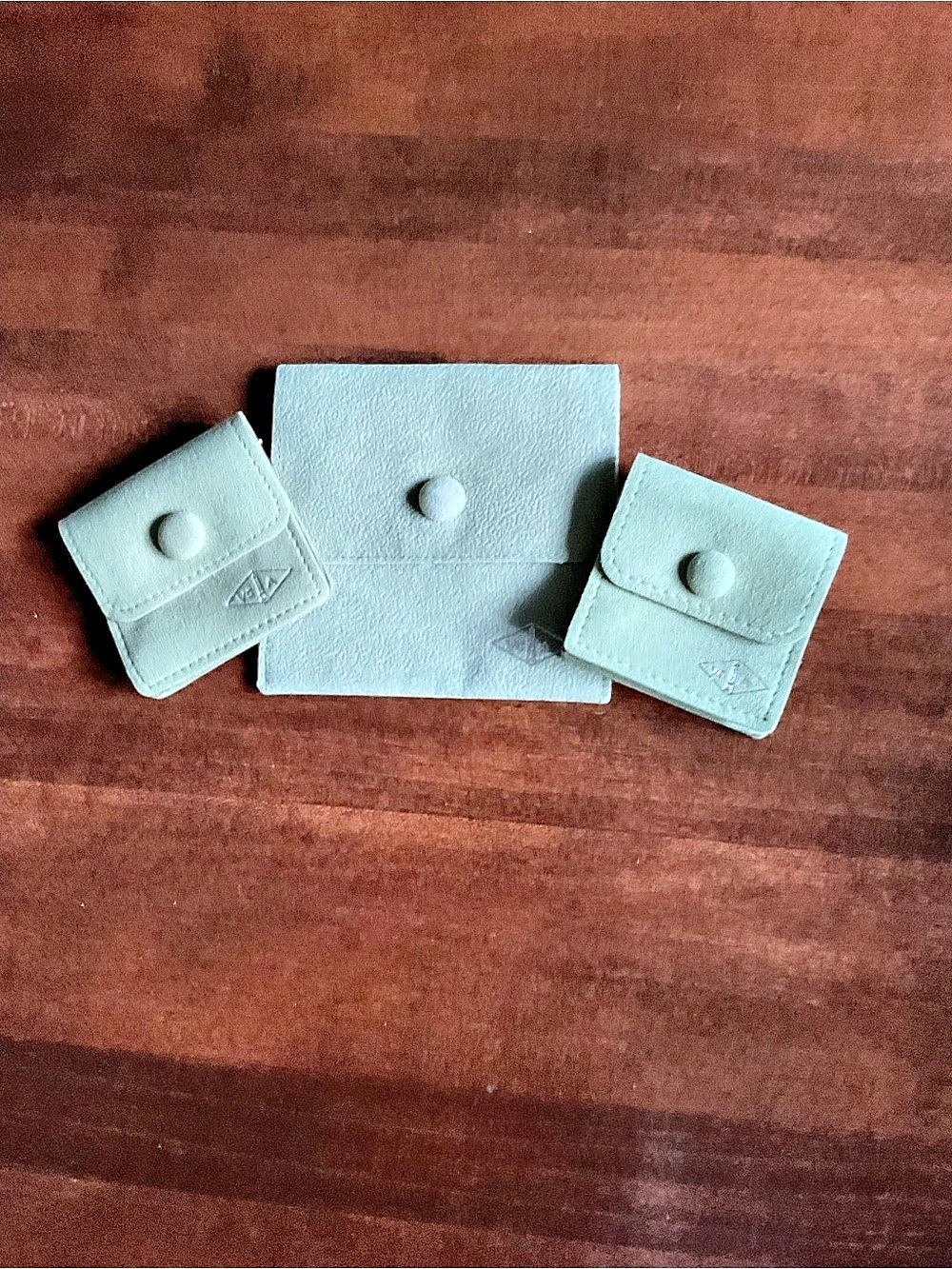 Van Cleef & Arpels Sage Suede Jewelry Travel Pouch Green